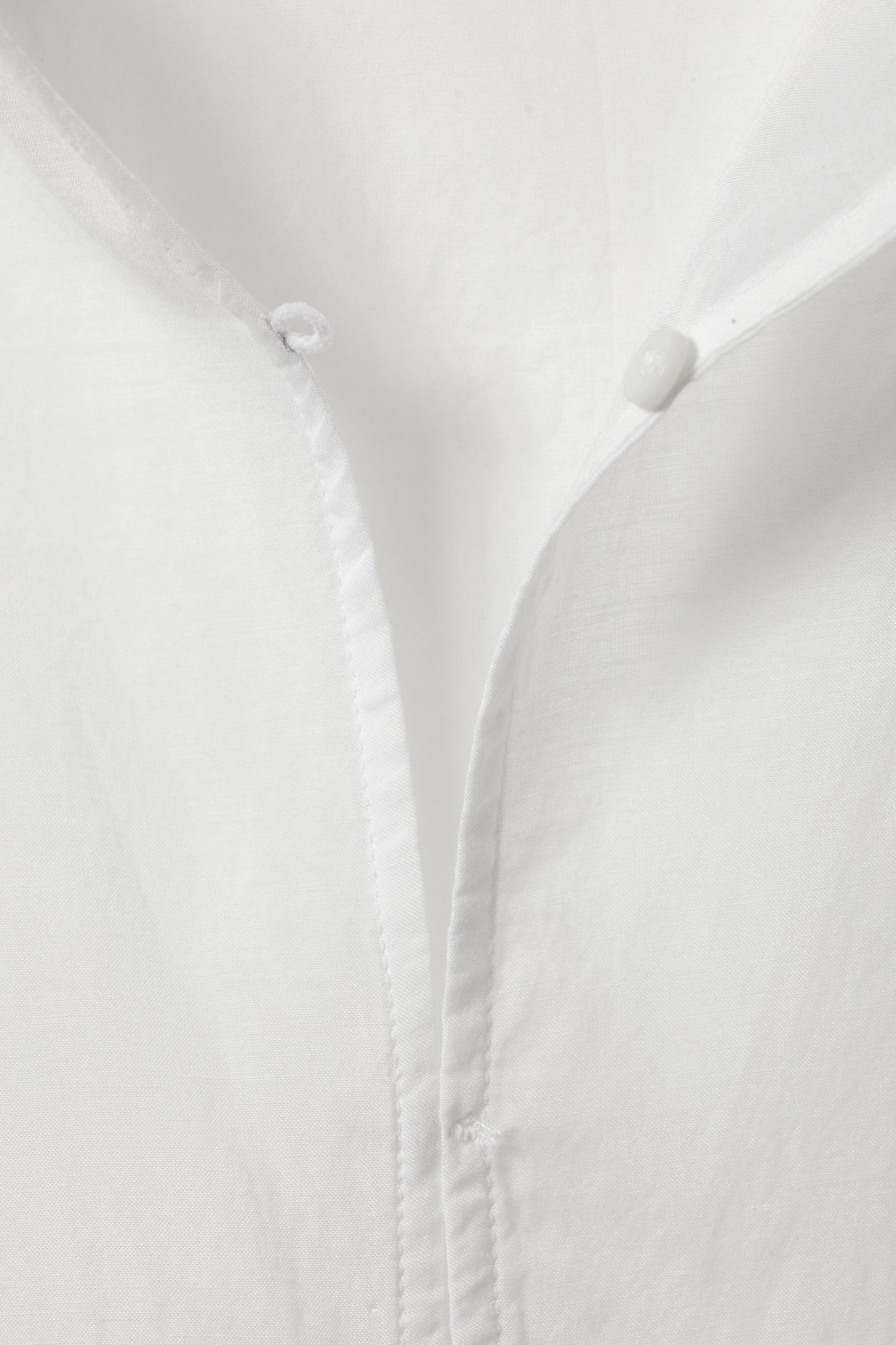Weiß - Langärmelige Bluse mit Kordelzug-Detail - 4