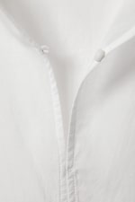 White - Long-Sleeved Drawstring Detail Blouse - 1