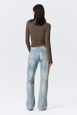 Aeon Blue - Light Blue - Moon Mid Rise Regular Bootcut Leg Jeans - 4