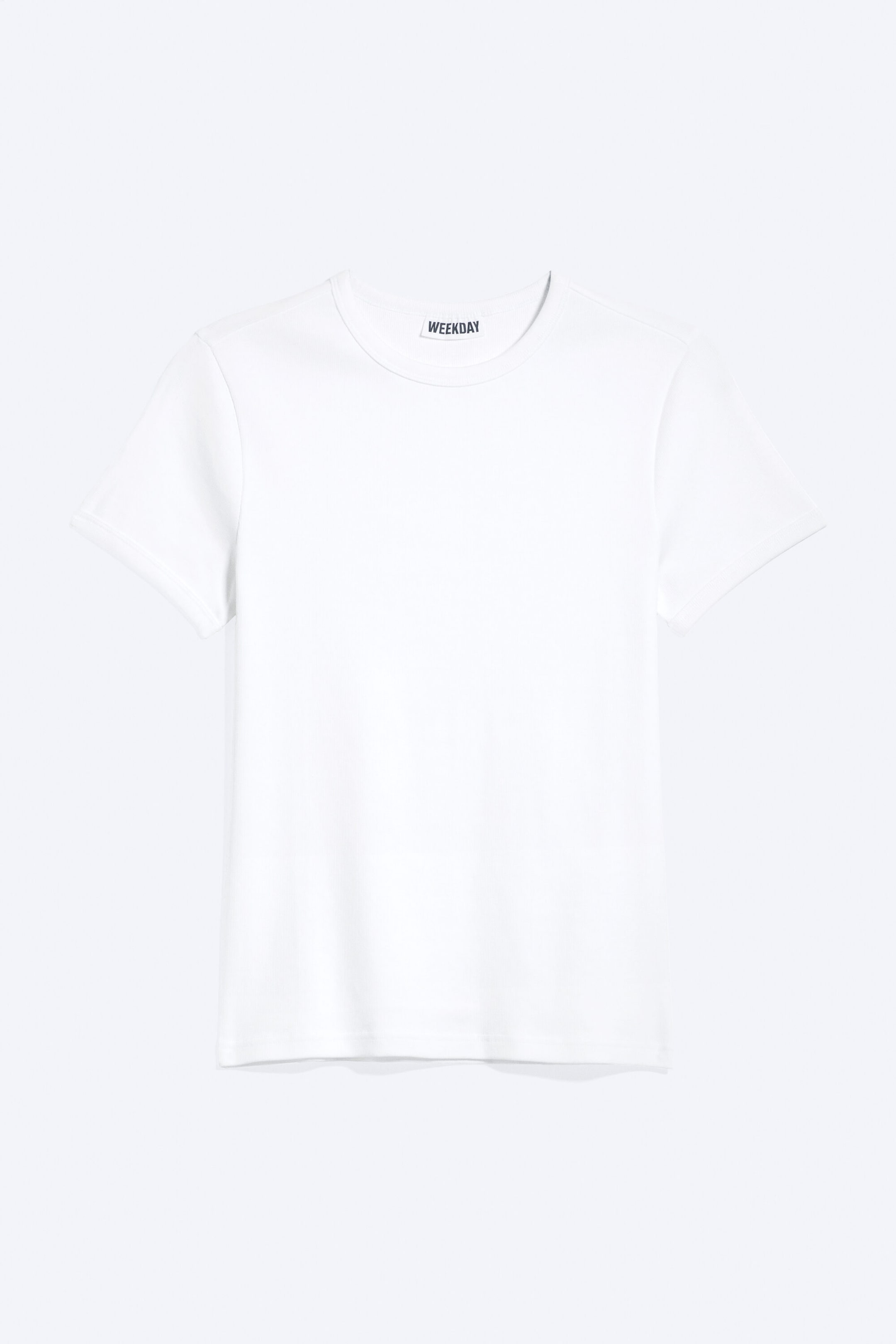White - Ribbed classic T-shirt - 4