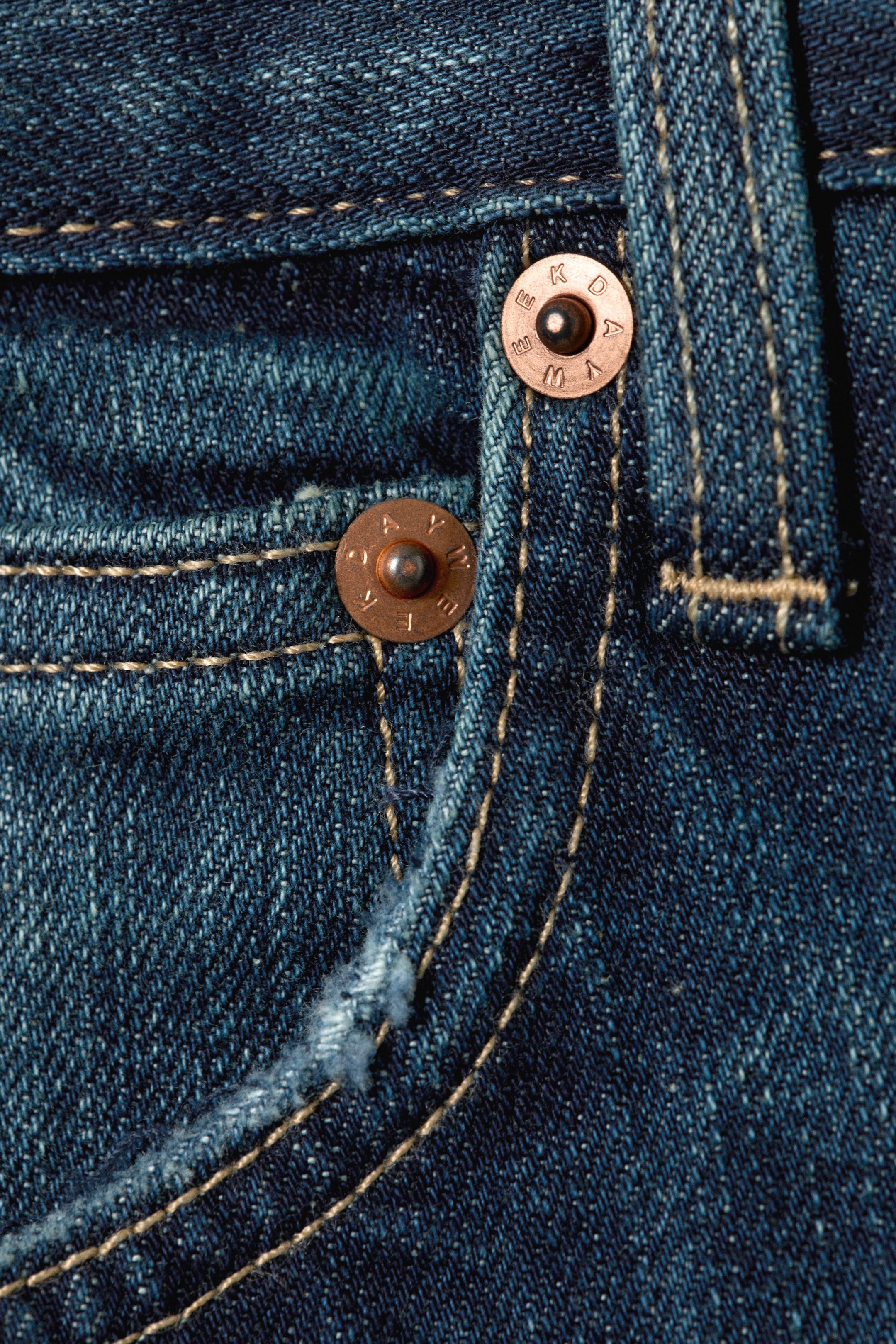 Deep Sea Blue - Dark Blue - Orion Mid Rise Slim Fit Straight Leg Jeans - 6