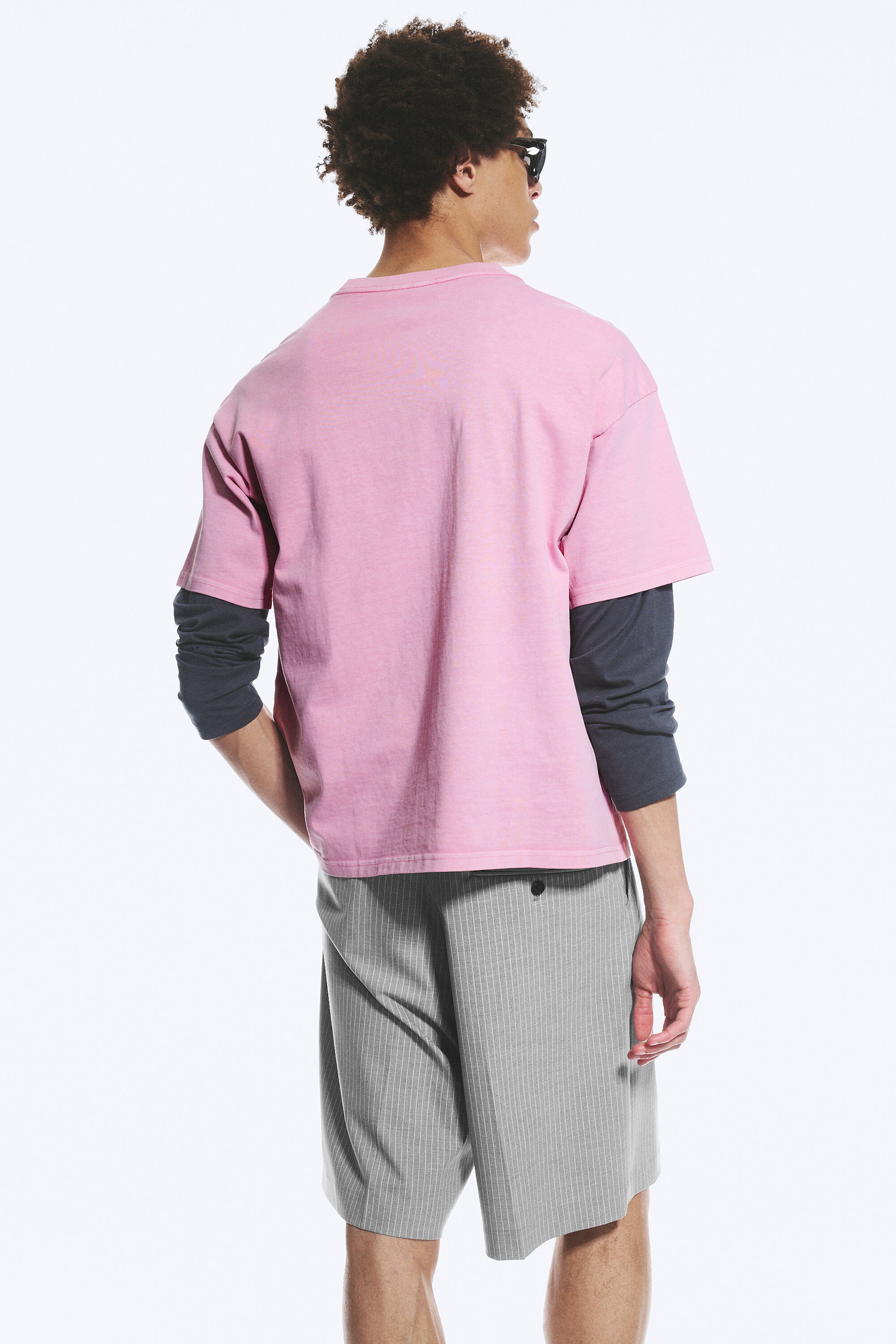 Pink - Boxy Printed Graphic T-shirt - 3
