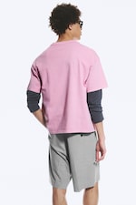 Pink - Boxy Printed Graphic T-shirt - 3