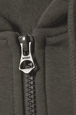 Dunkelgrau - Mini-Kapuzenjacke mit Reißverschluss - 1