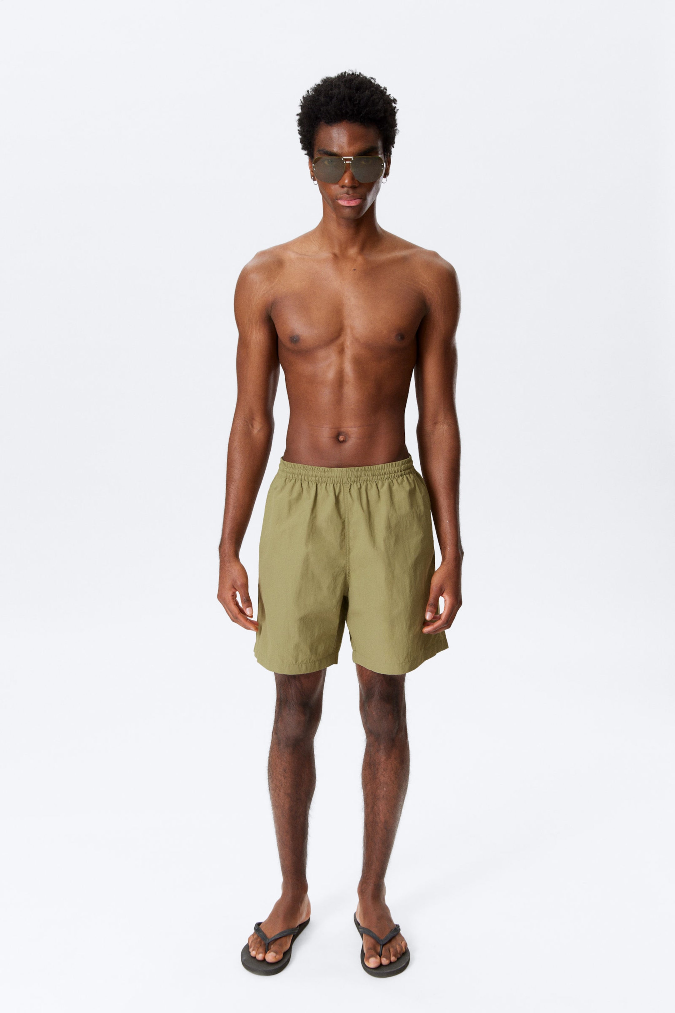 Khaki Green - Ed Swim Shorts - 2