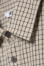 Rutig Beige - Boxig långärmad poplinskjorta - 1