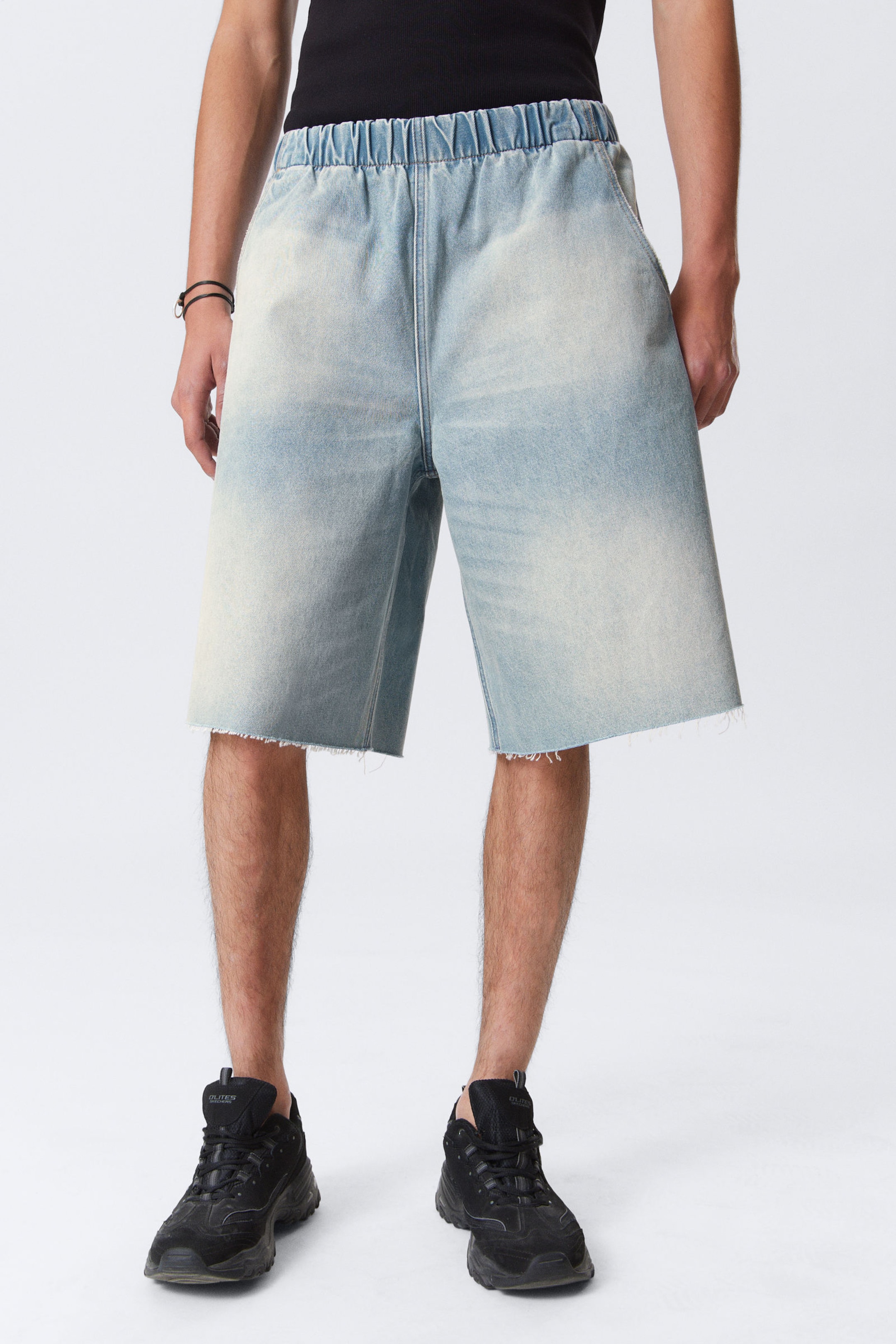 #8898AC - Saturn Loose Fit Pull-On Denim Shorts - 2