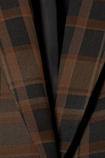 Carreaux Dark Brown - Blazer oversize à carreaux - 1