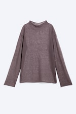 Staubiges Lila - Pullover aus Leinenmix - 3