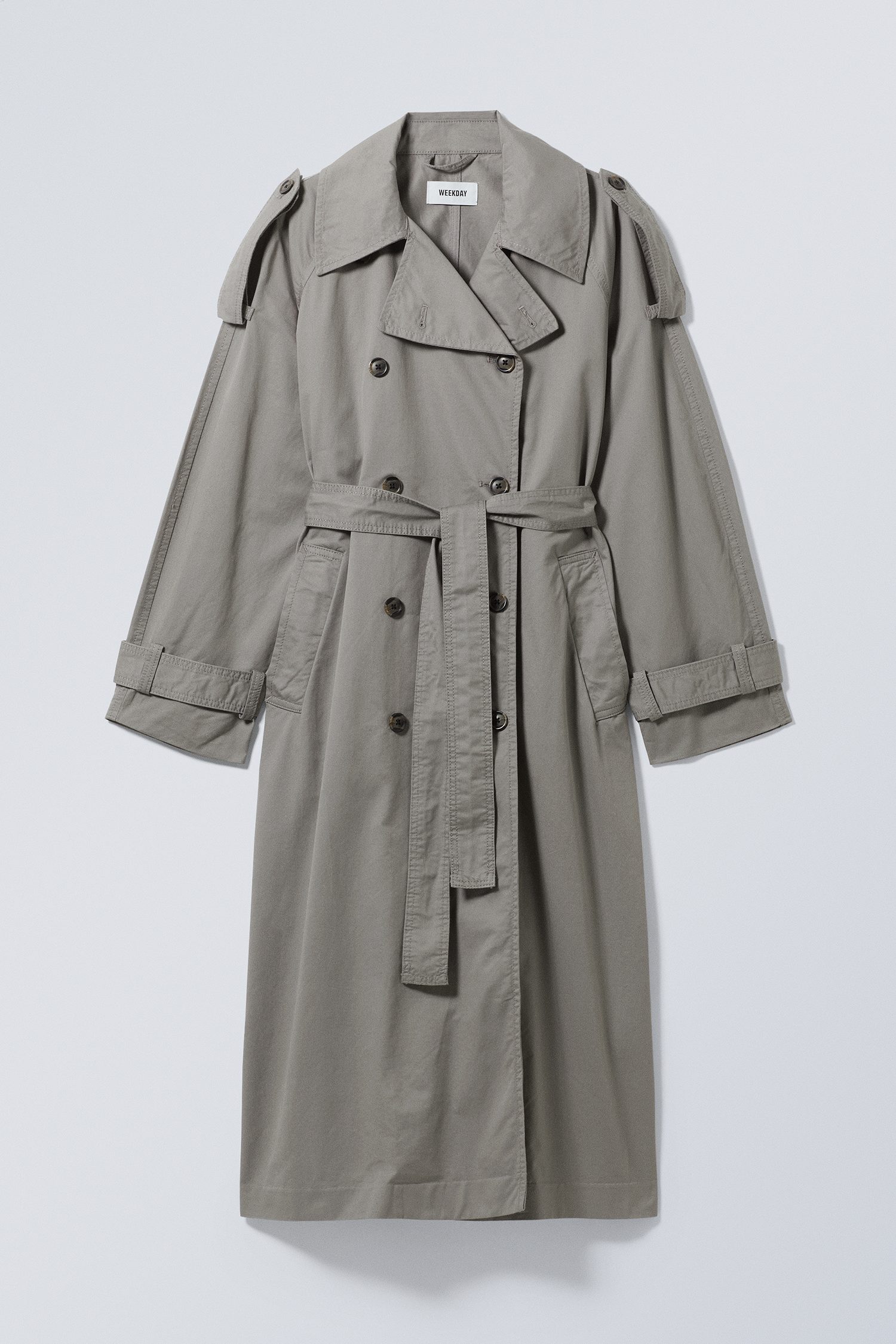 zenni oversized trench - Dark Grey | Weekday WW