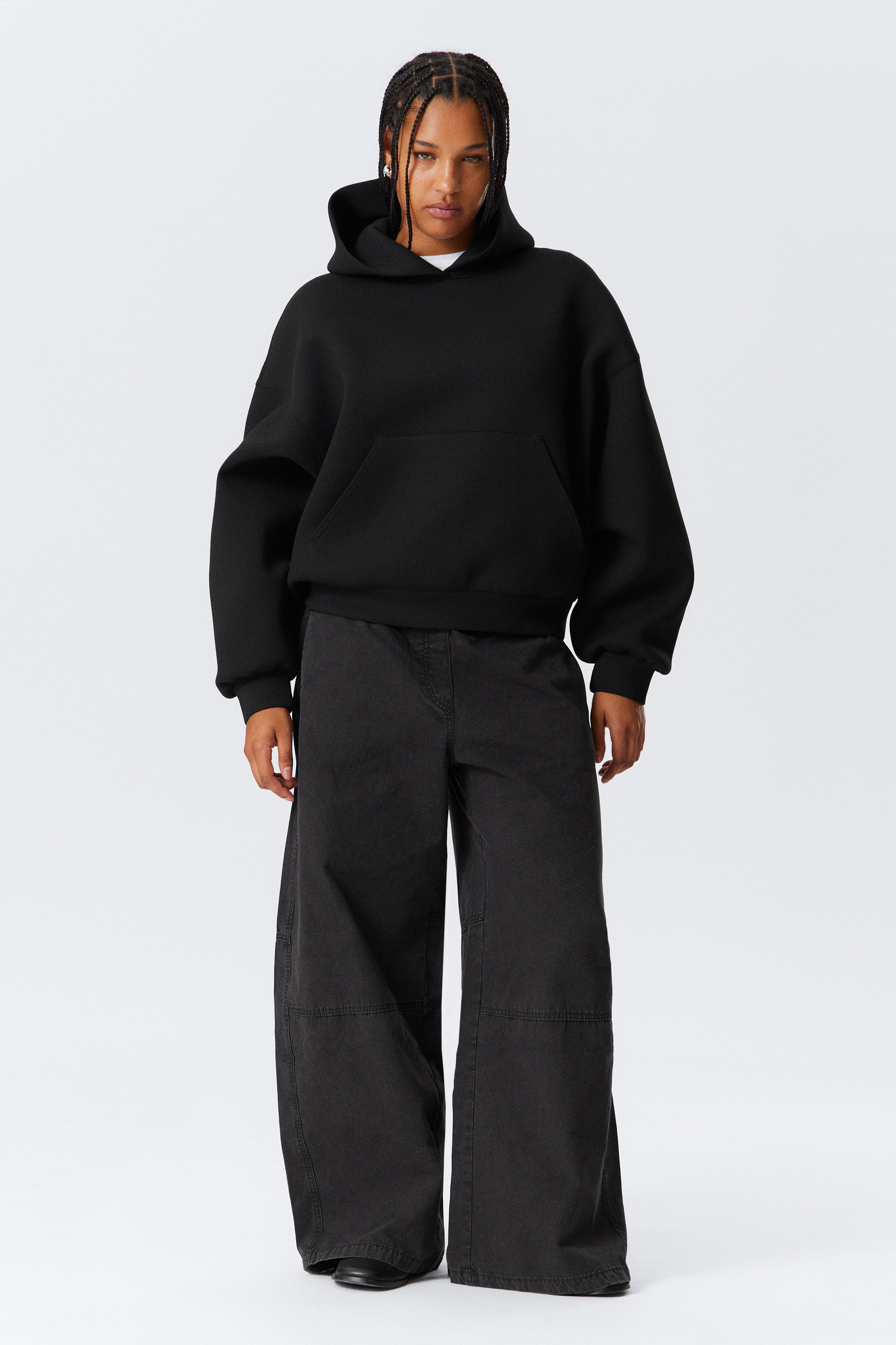 Schwarz - Scuba-Hoodie mit Oversize-Passform - 2