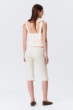 Offwhite - Maßgeschneiderte Caprihose mit mittlerer Bundhöhe - 3