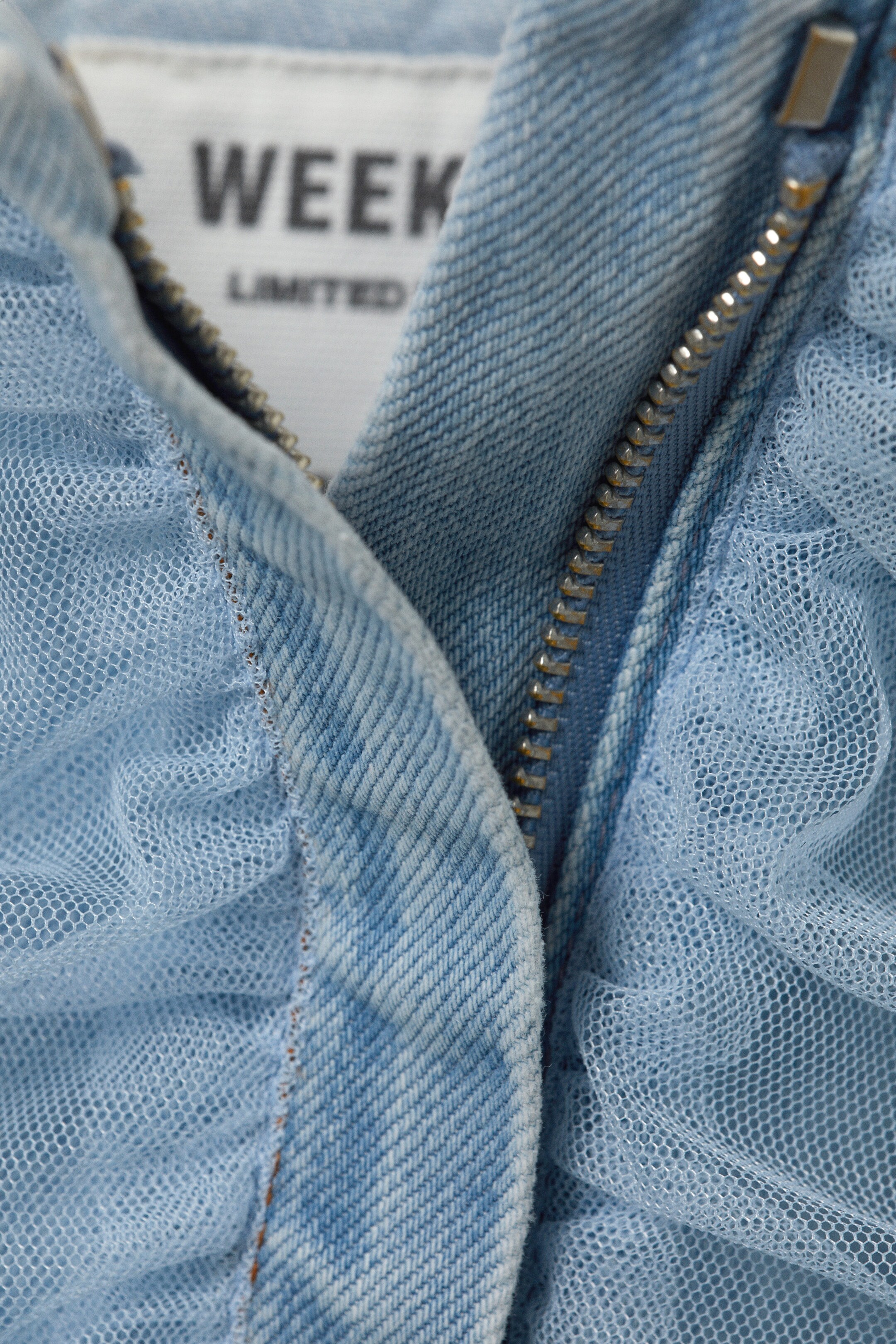 Light Blue - Next Mesh Denim Top - 4