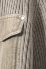 Washed Dusty Mole - Washed Rib-Knit Zip Cardigan - 1