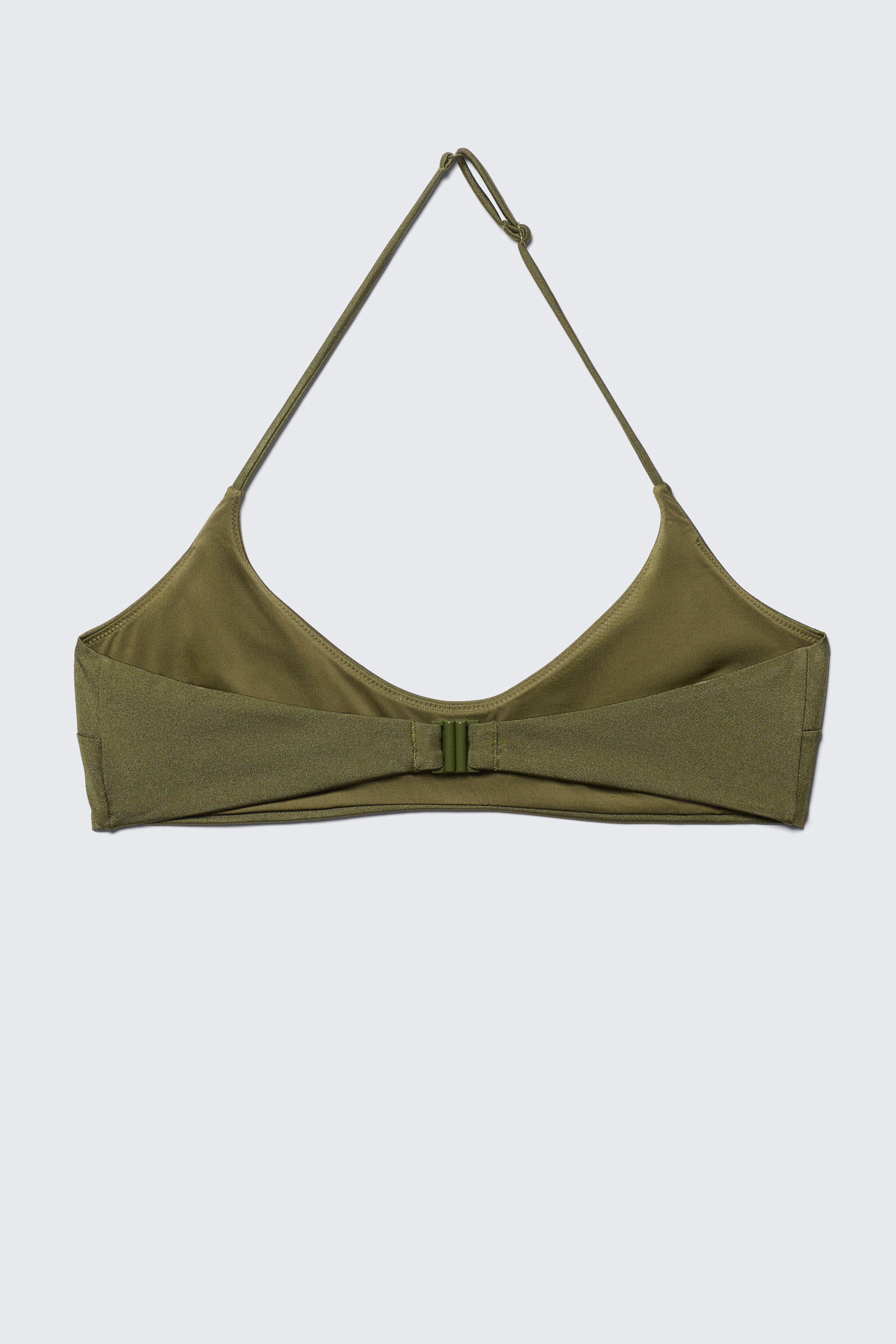 Dark Green - Minimal Halter Bikini Top - 2