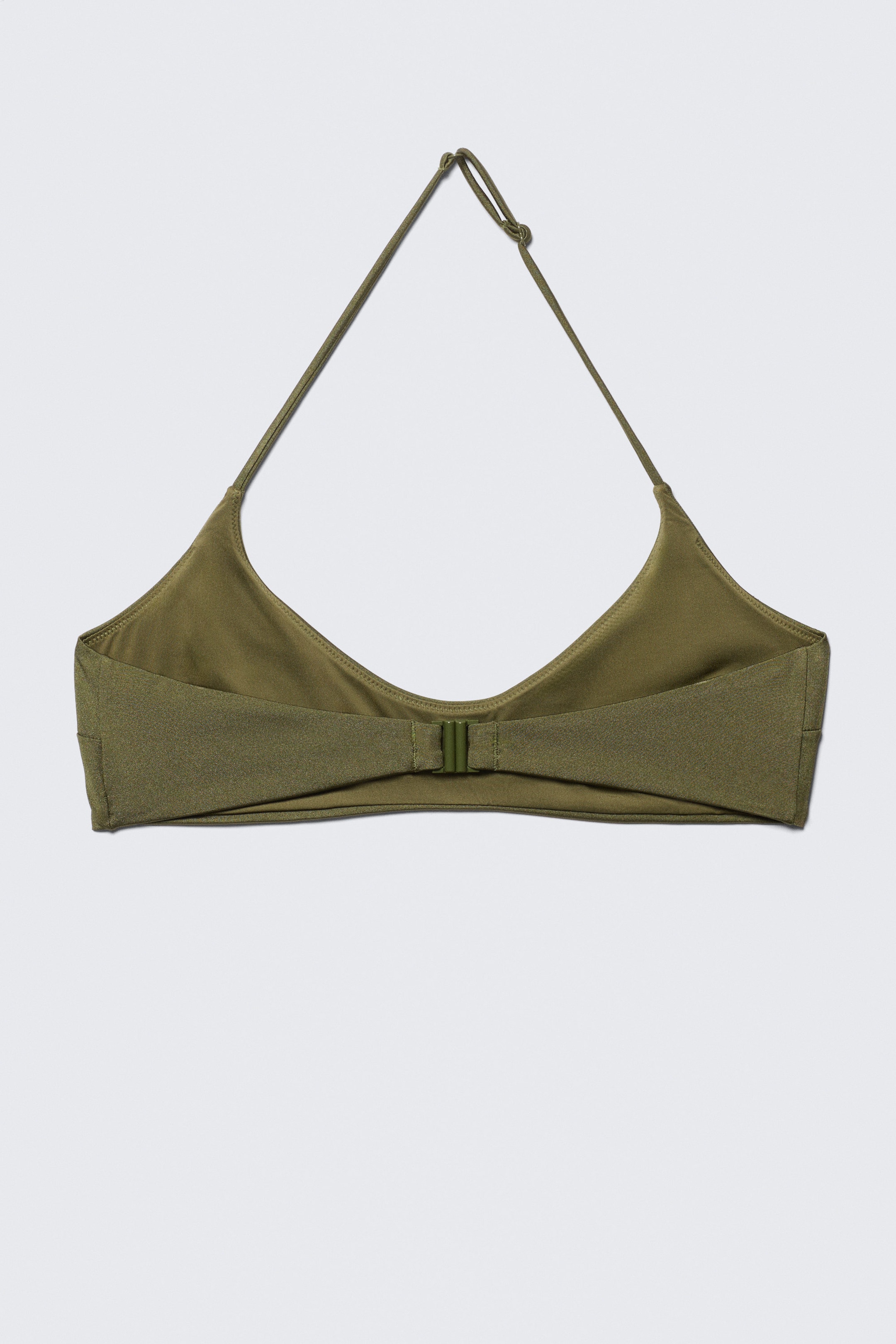 Dark Green - Minimal Halter Bikini Top - 4