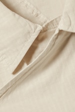 Light Beige - Cap-Sleeved Asymmetric Ripstop Top - 4