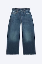 Lightning Blue – middels blå - Andromeda jeans med lavt liv og løs baggy passform - 0