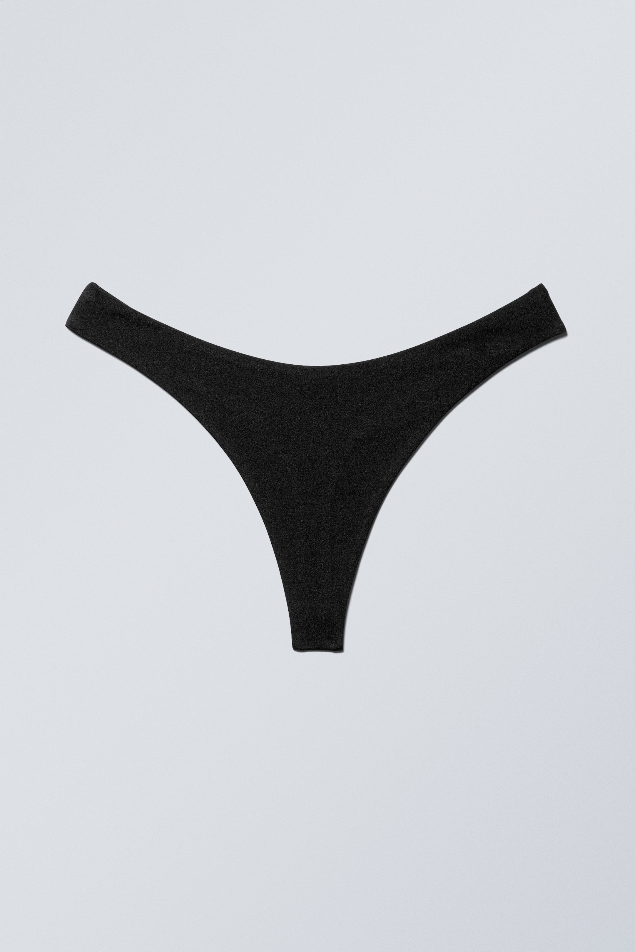 Black - Thong Bikini Bottoms - 0