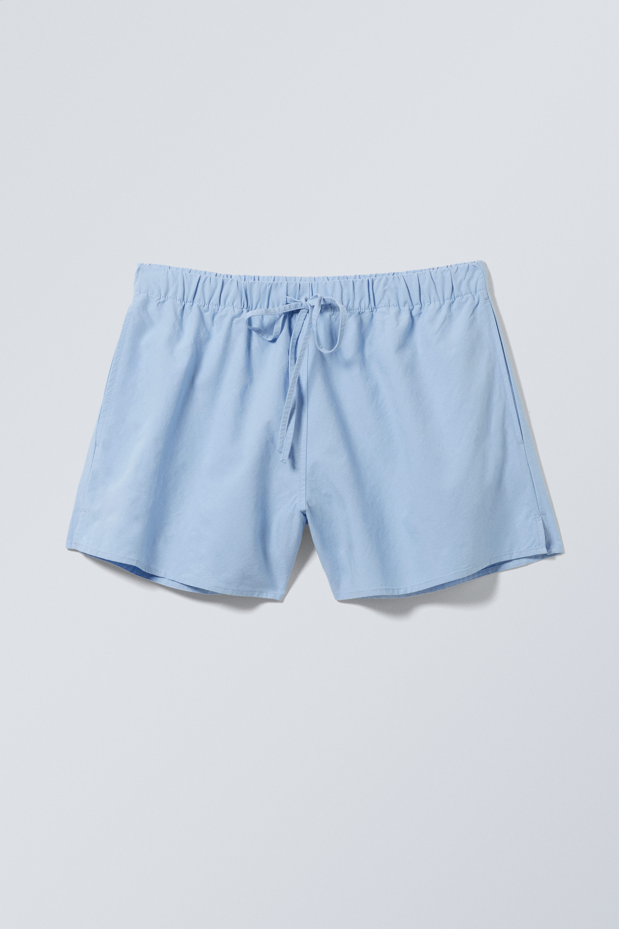 wide washed pull-on shorts - Light Blue | Weekday EU