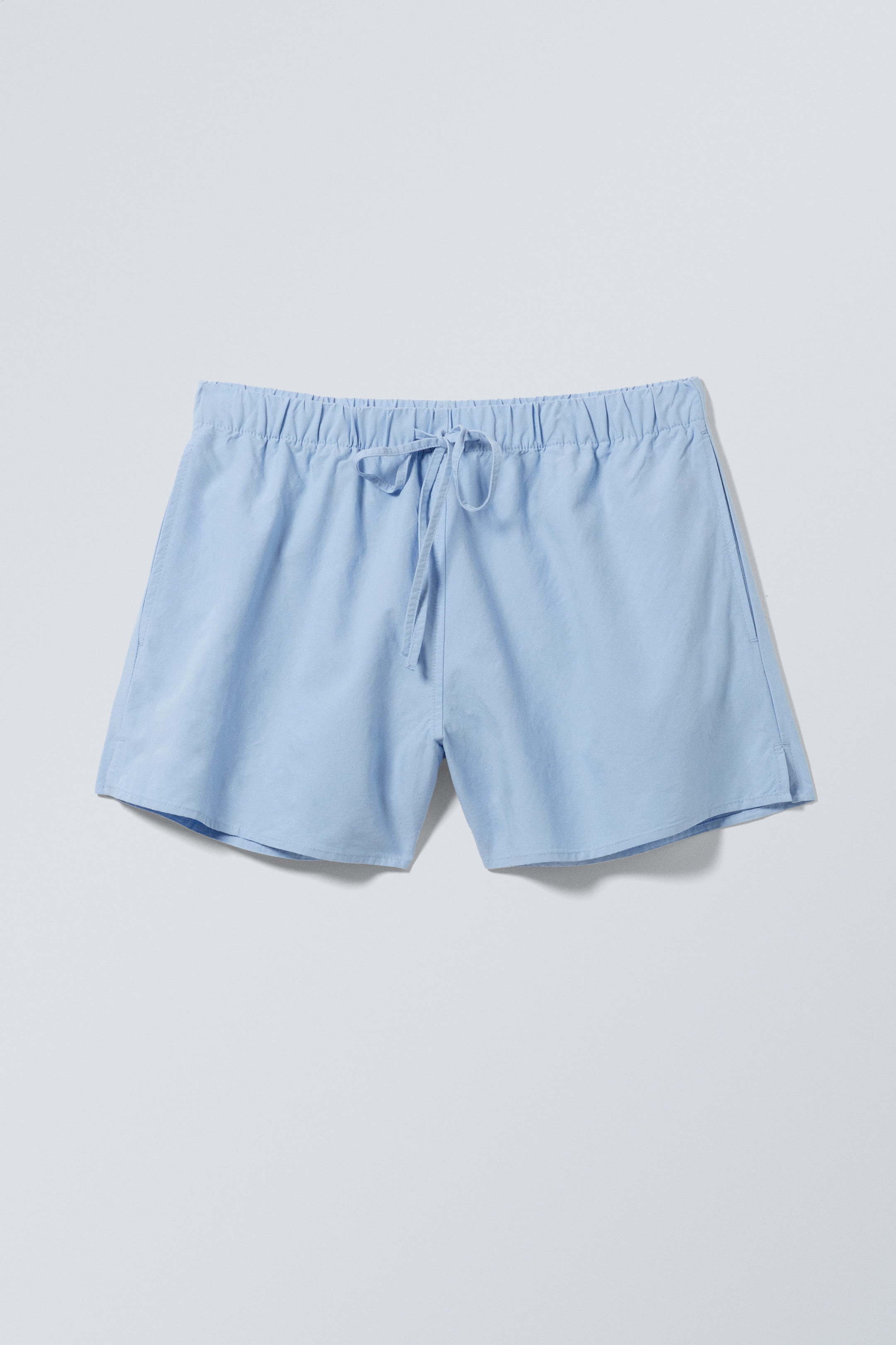 Hellblau - Weite Pull-on-Shorts in Washed-Optik - 1