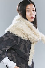 Dusty White - Pile Triangle Scarf - 1