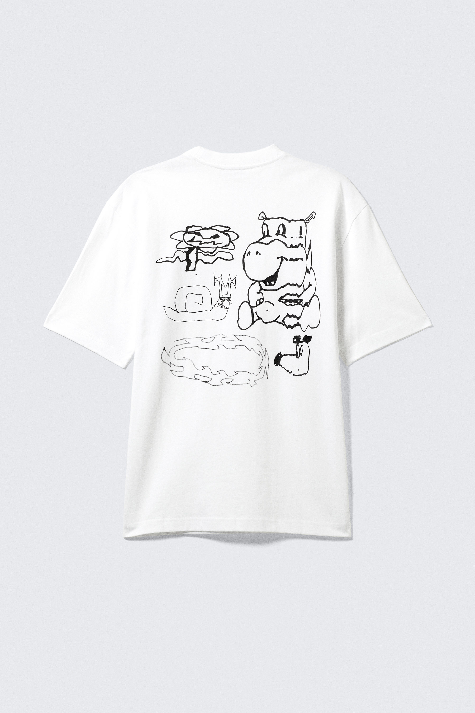 White - House Party - Relaxed Graphic Printed T-shirt - 1