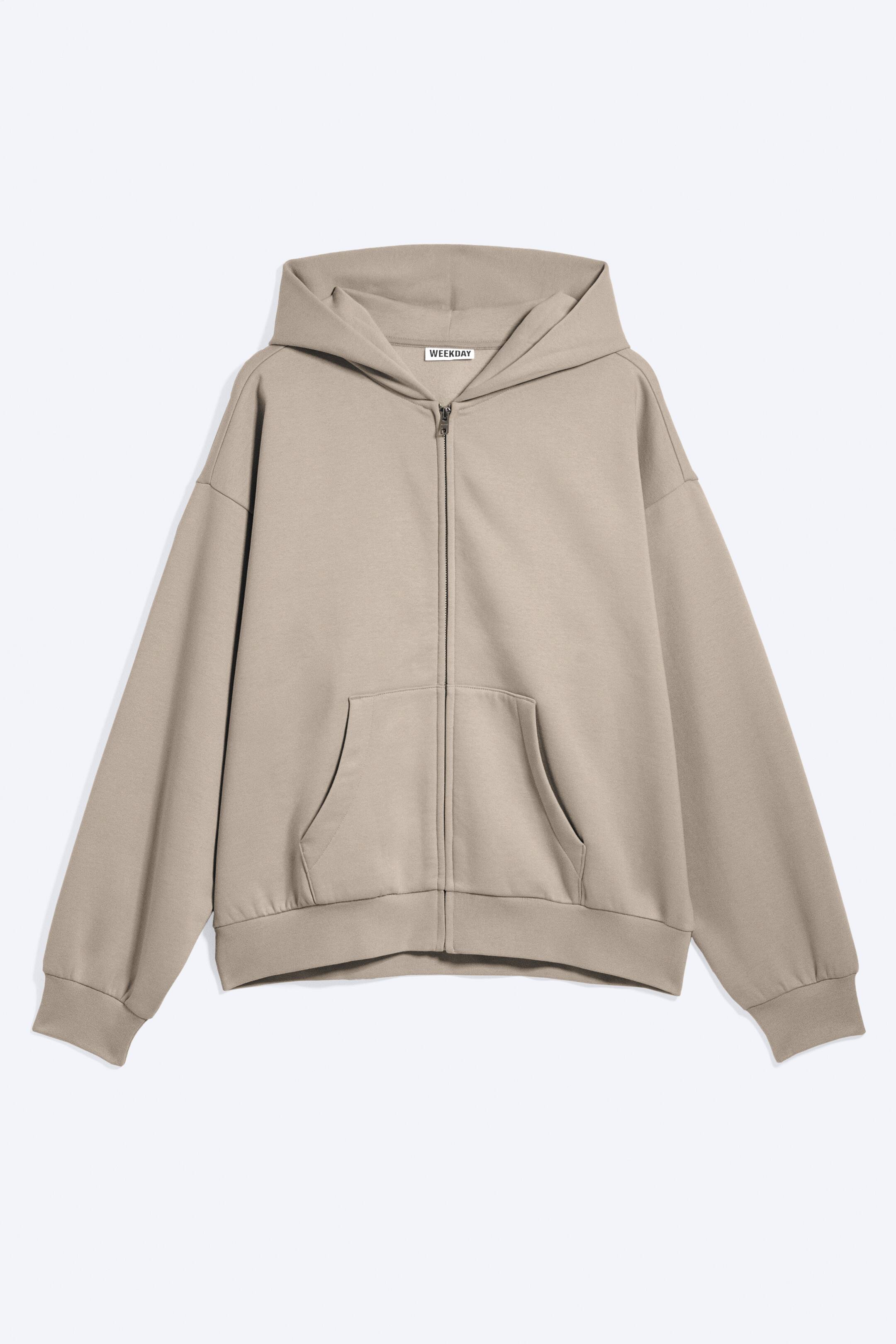 Grotere afbeelding bekijken: Hoodie met rits - Loose Fit - Lichtbeige - HEREN | H&M BE 1