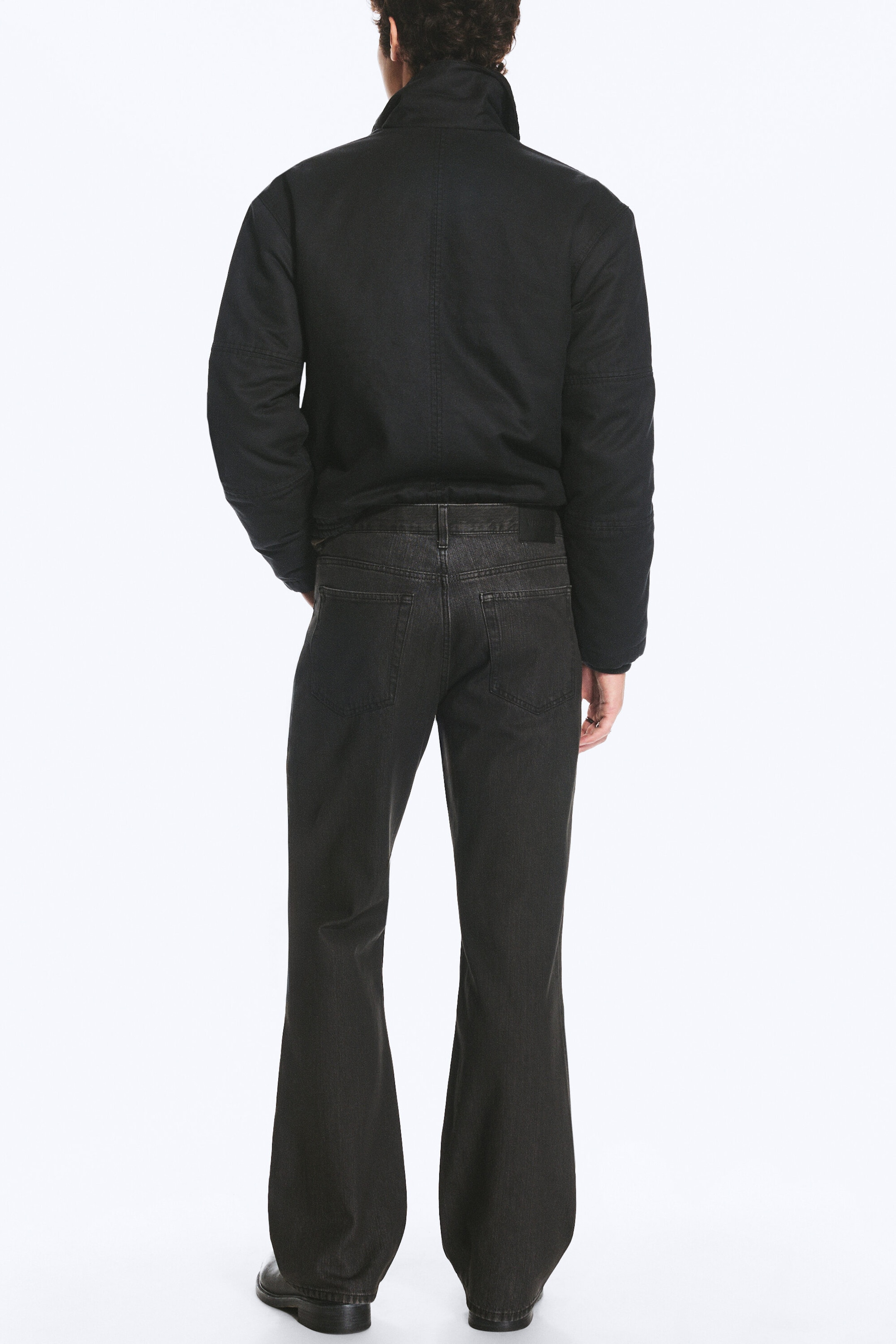 Belagt Svart - Svart - Mercury avslappet bootcut-jeans med mellomhøyt liv - 4