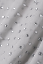 Gris poudré clair - Haut en résille à strass Annie - 2