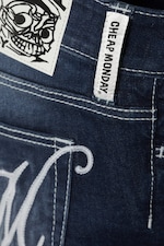 Marble Blue - Dark Blue - Fancy Booty Bei Low Rise Skinny Bootcut Jeans - 5