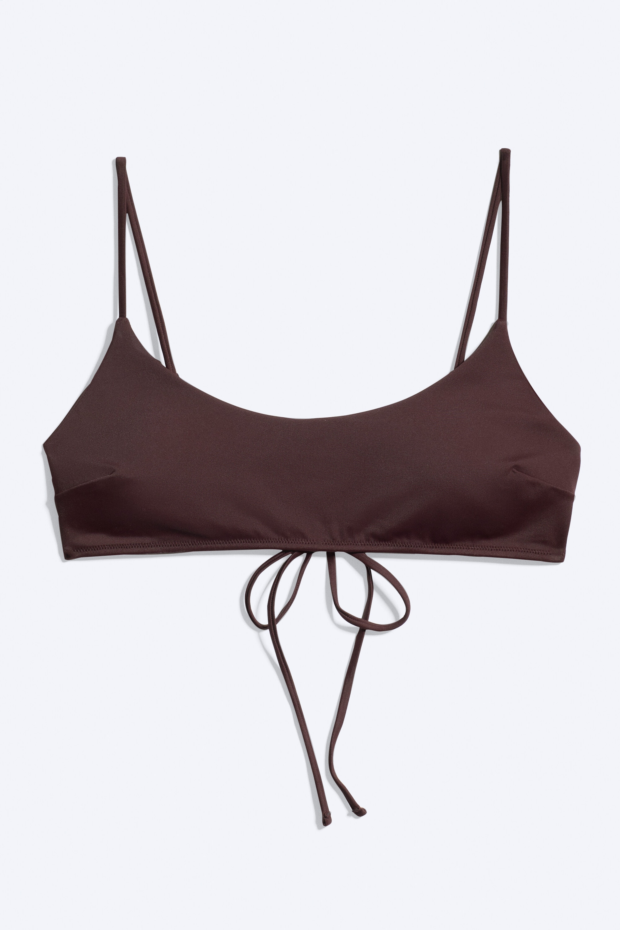 Dunkelrot - Gepolstertes Bikini-Top mit Bindebandverschluss - 3