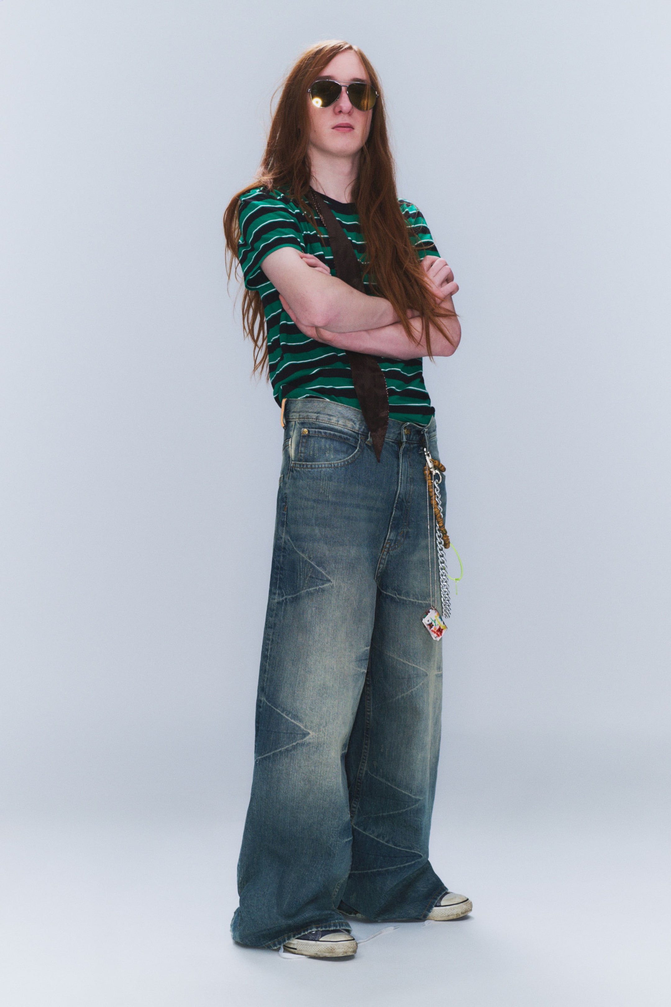#4C5164 - Rad Super Regular Waist Loose Wide Jeans - 2