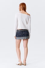 White - Relaxed Knitted Boat-Neck Sweater - 2