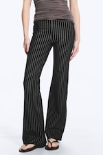 Dark Grey Pinstripe - Blair Bootcut Suiting Trousers - 1