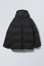 Black - Illisa Waisted Puffer Jacket - 0
