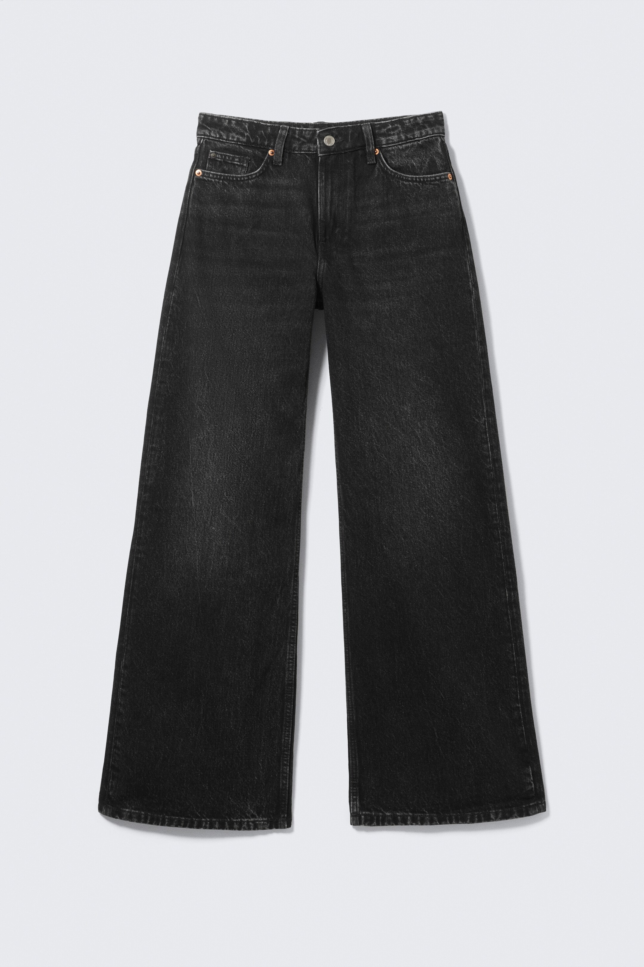 Se større billede: Paz Mid Rise Wide Leg Jeans - Paloma Black - Sort - DAME | H&M DK 6