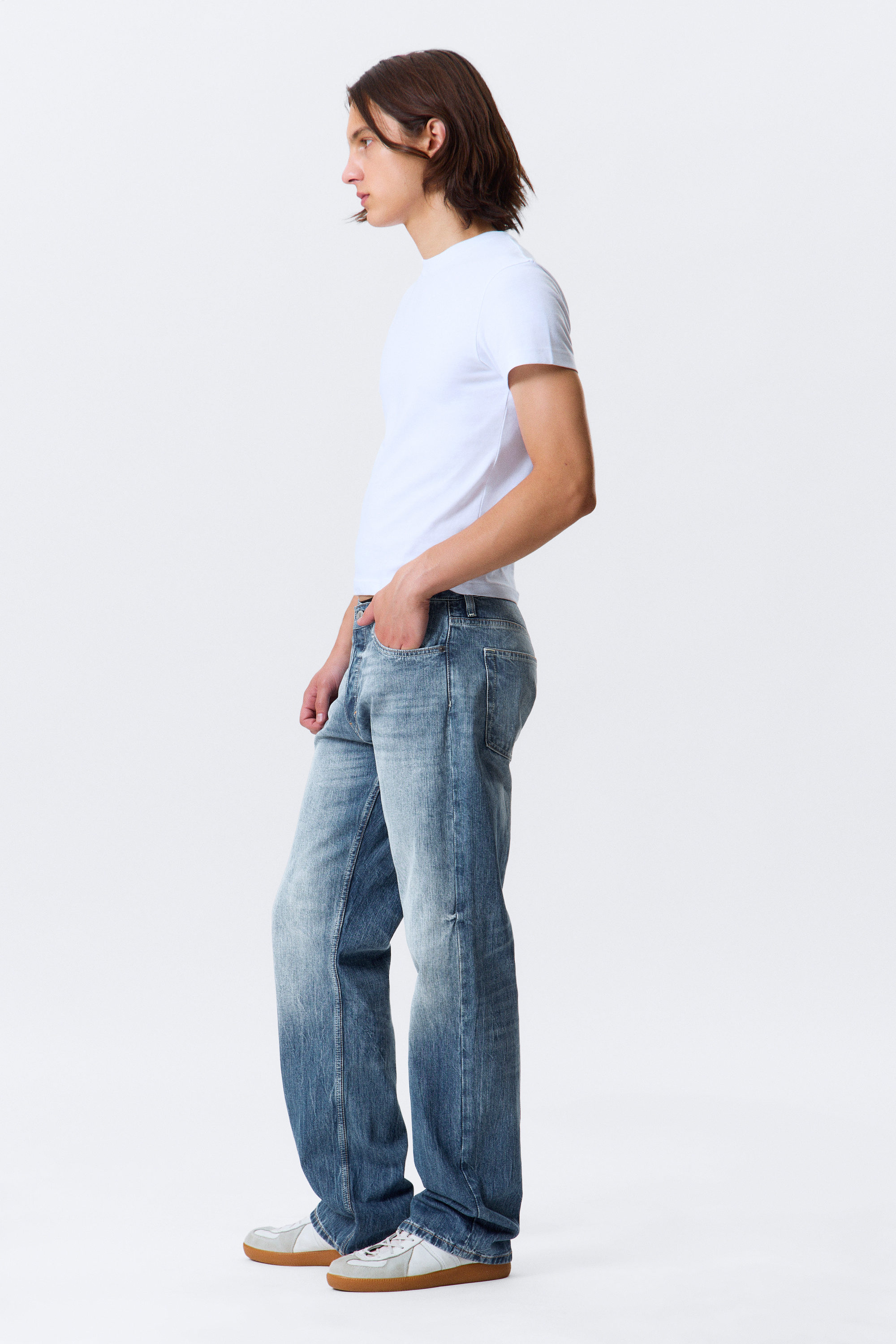 Board Blue - Mellanblå - Meteor Low Waist Relaxed Straight Leg Jeans - 4