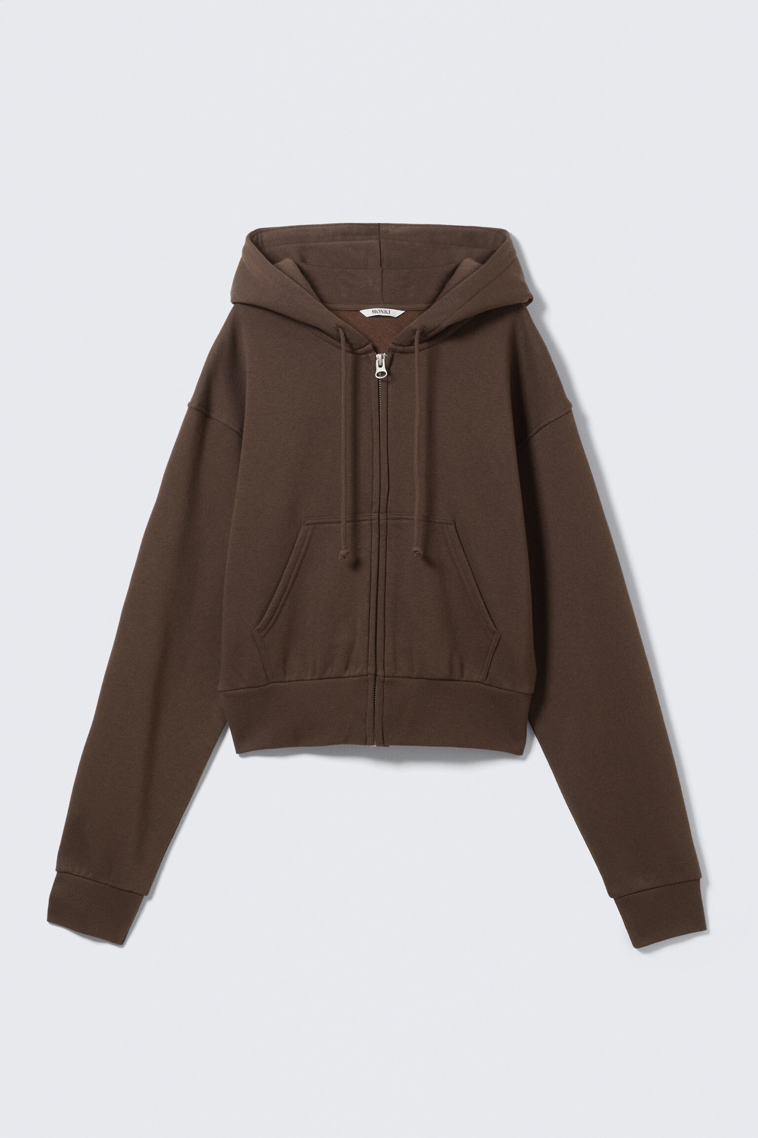 Short Zip Hoodie - Dark Brown - Magic/Pink - Magic/Washed Light Beige - 7