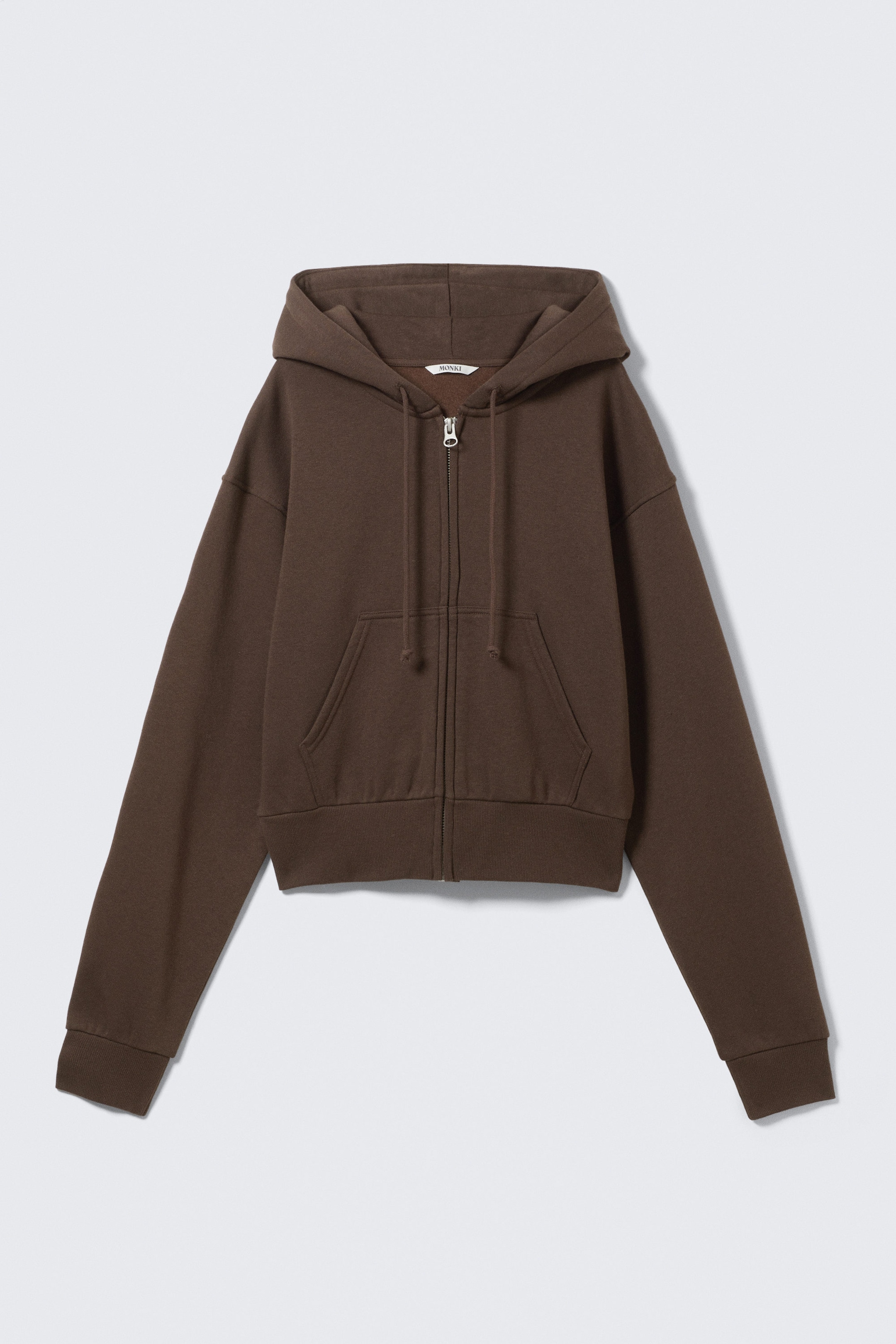 Dark Brown - Magic - Hoodie met korte rits - 1