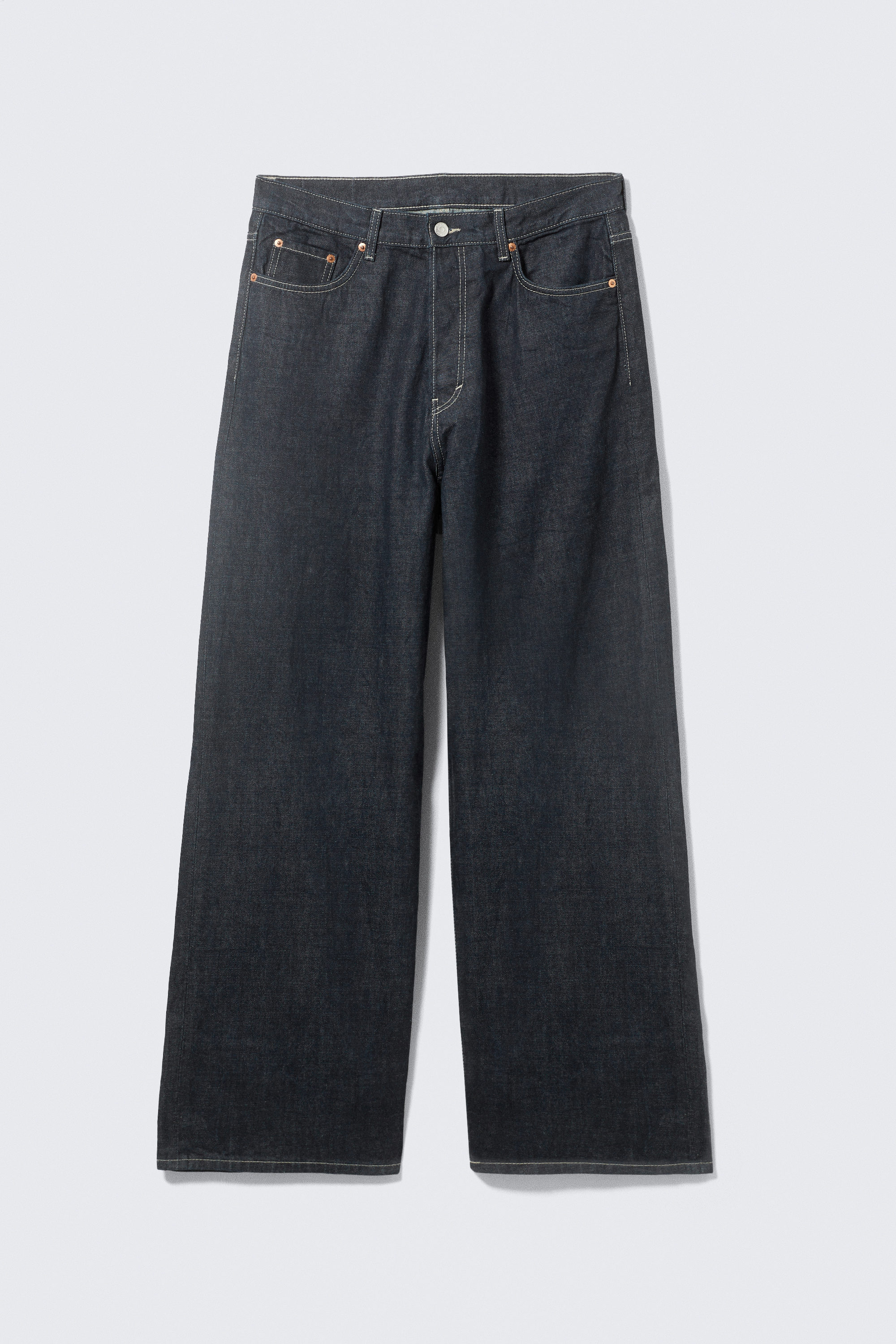 Blue Rinse - Mörkblå - Astro Loose Baggy Leg Jeans - 10