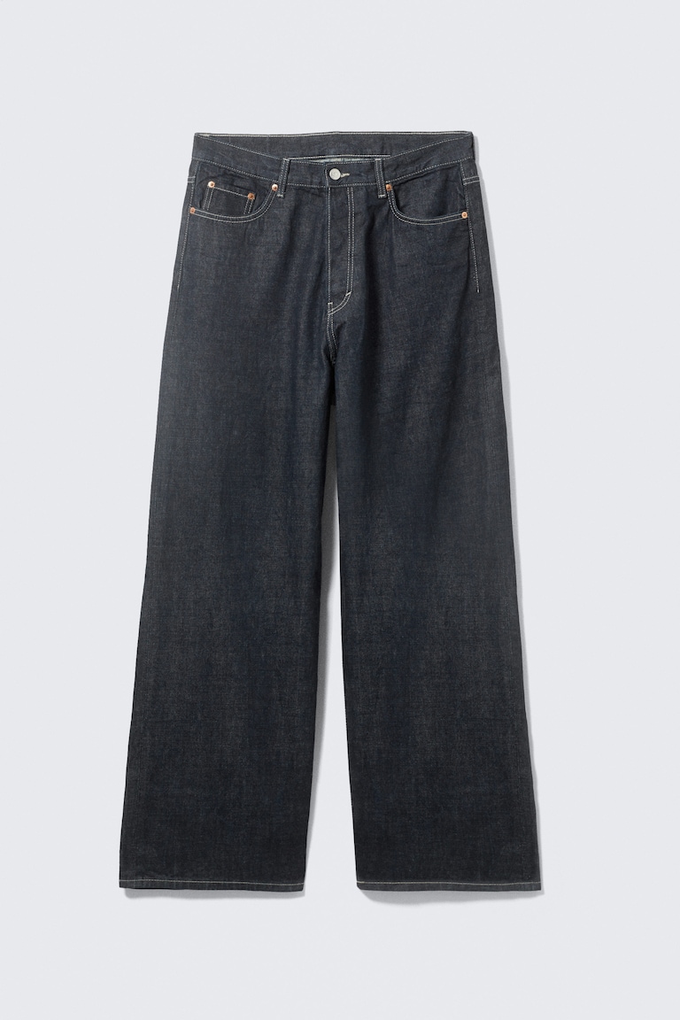 Low-Key Texture — Astro Mid Rise Loose Baggy Unisex Jeans
