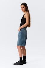 Radio Blue - Medium Blue - Monterey denim short met lage taille - 3