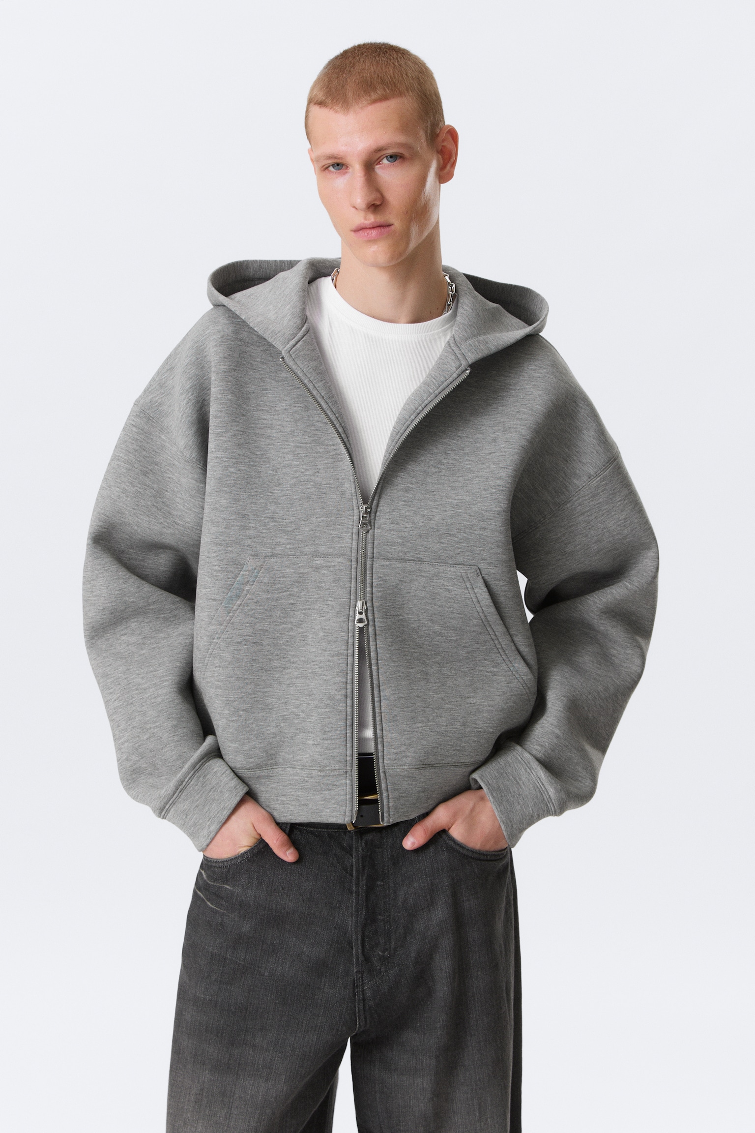 Simon Scuba Zip Hoodie - Grey Melange/Black/Dark Blue/Bright Blue/Dark Grey Melange/Light Grey Melange/Dark Brown - 7