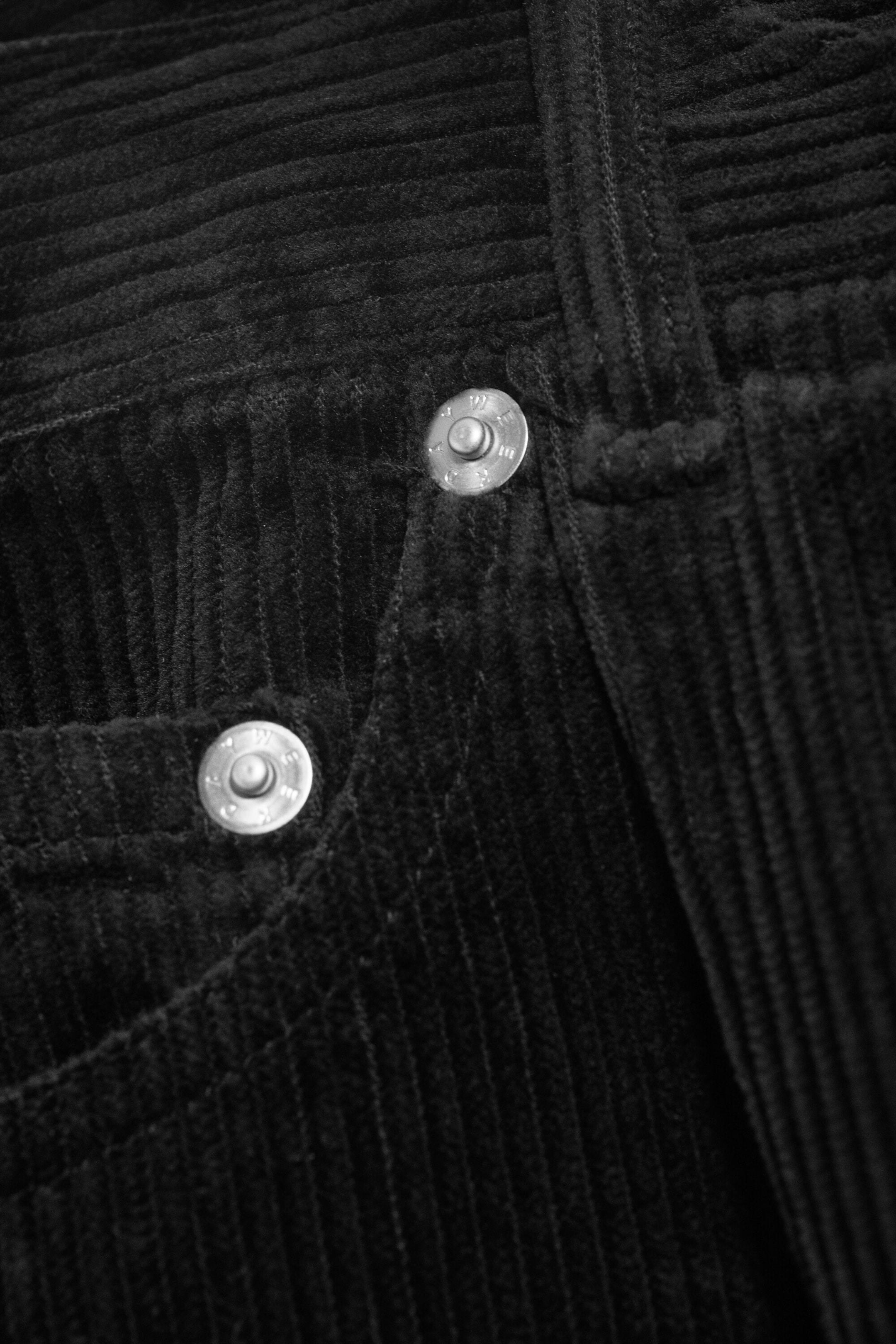 Noir - Pantalon baggy plissé en velours côtelé - 2