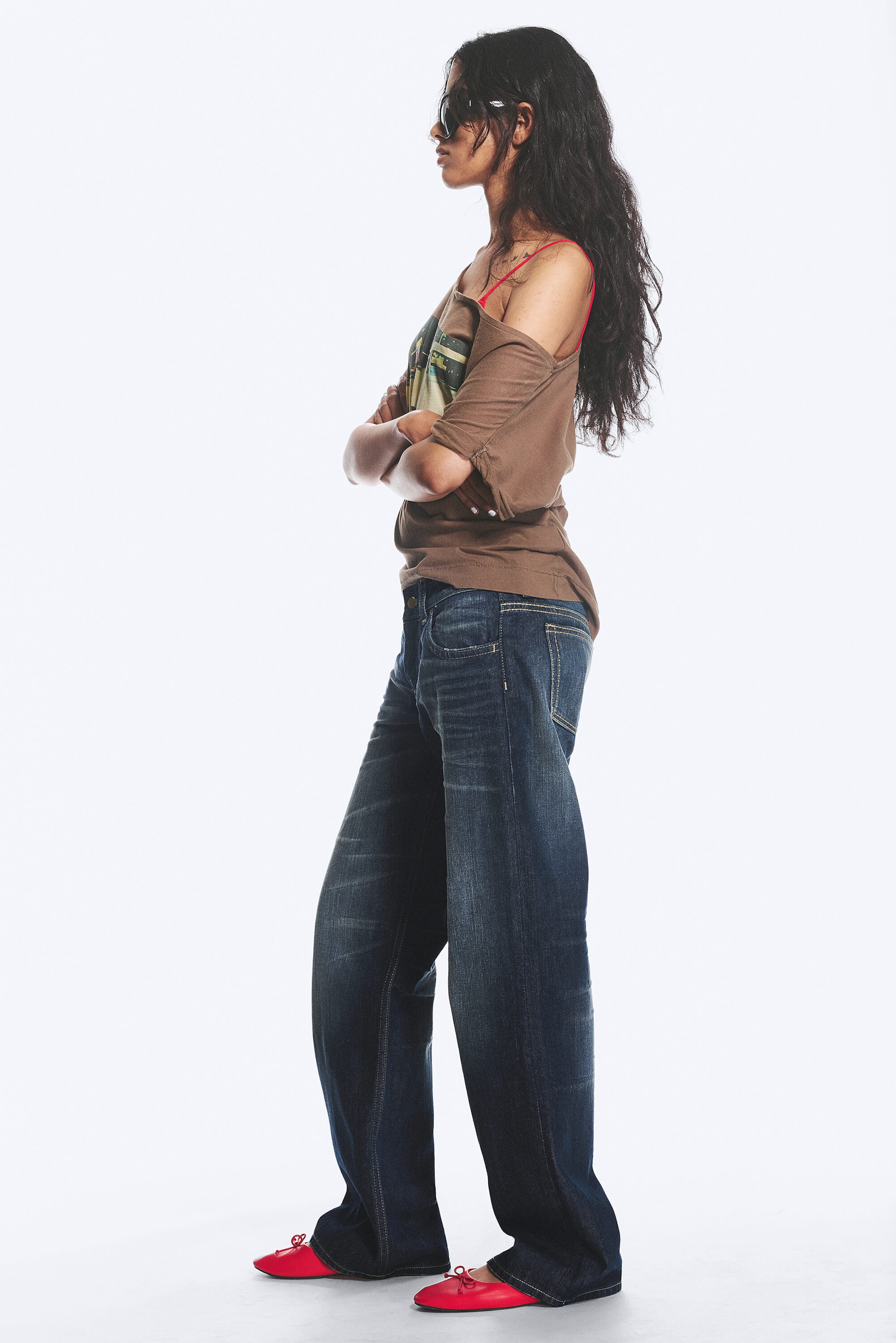 Star Blue - Mörkblå - Messy Low Rise Regular Straight Jeans - 2