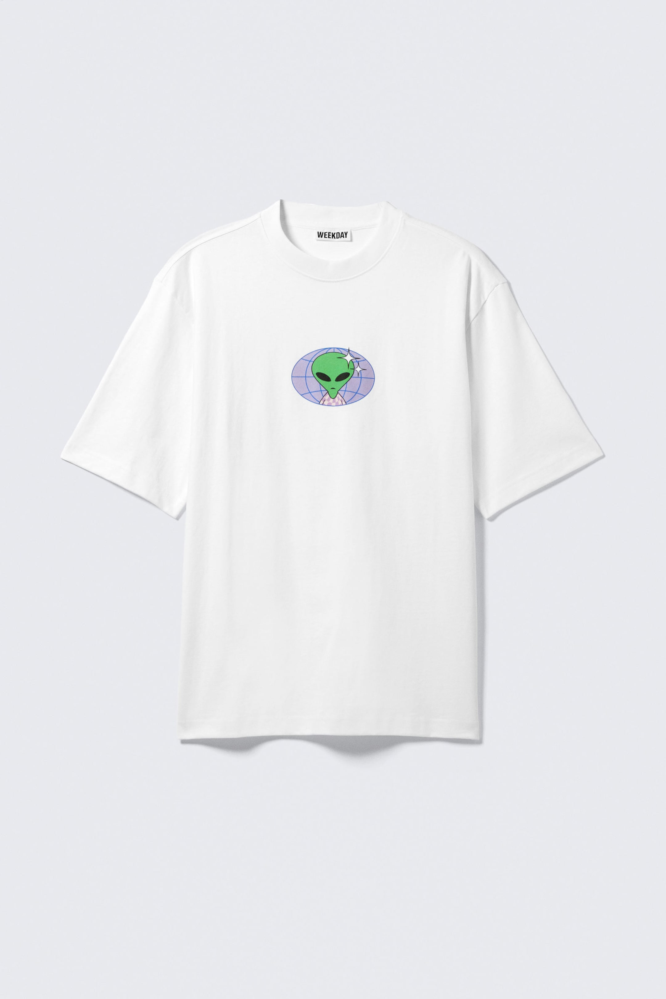 Vit - Global Rymdisar - Tryckt T-shirt med avslappnad passform - 4