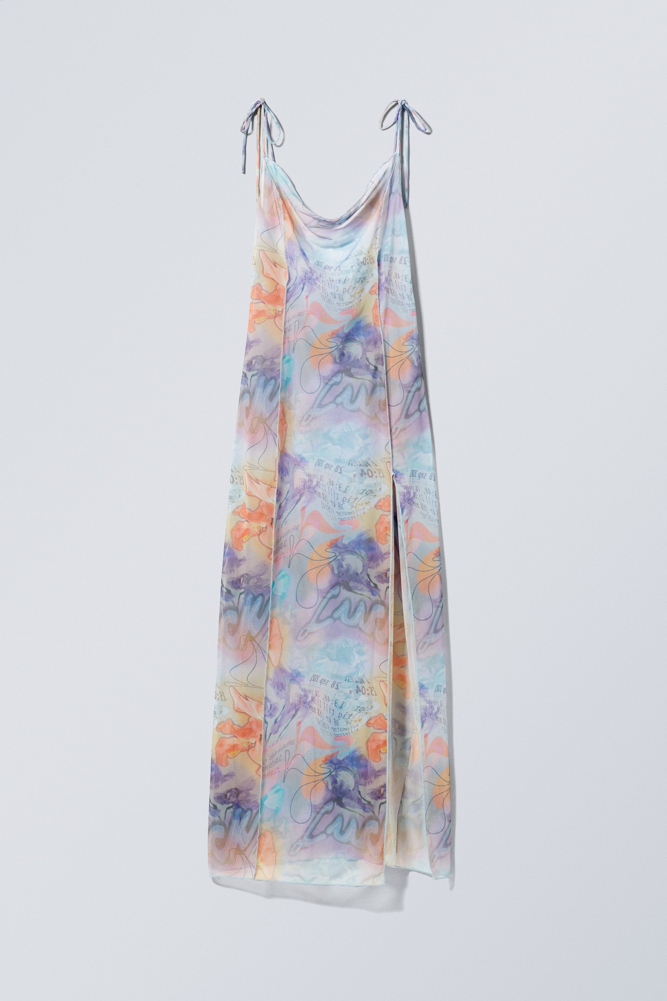floral collage - Joanne Printed Mesh Dress - 0