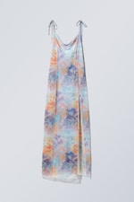 floral collage - Joanne Printed Mesh Dress - 0