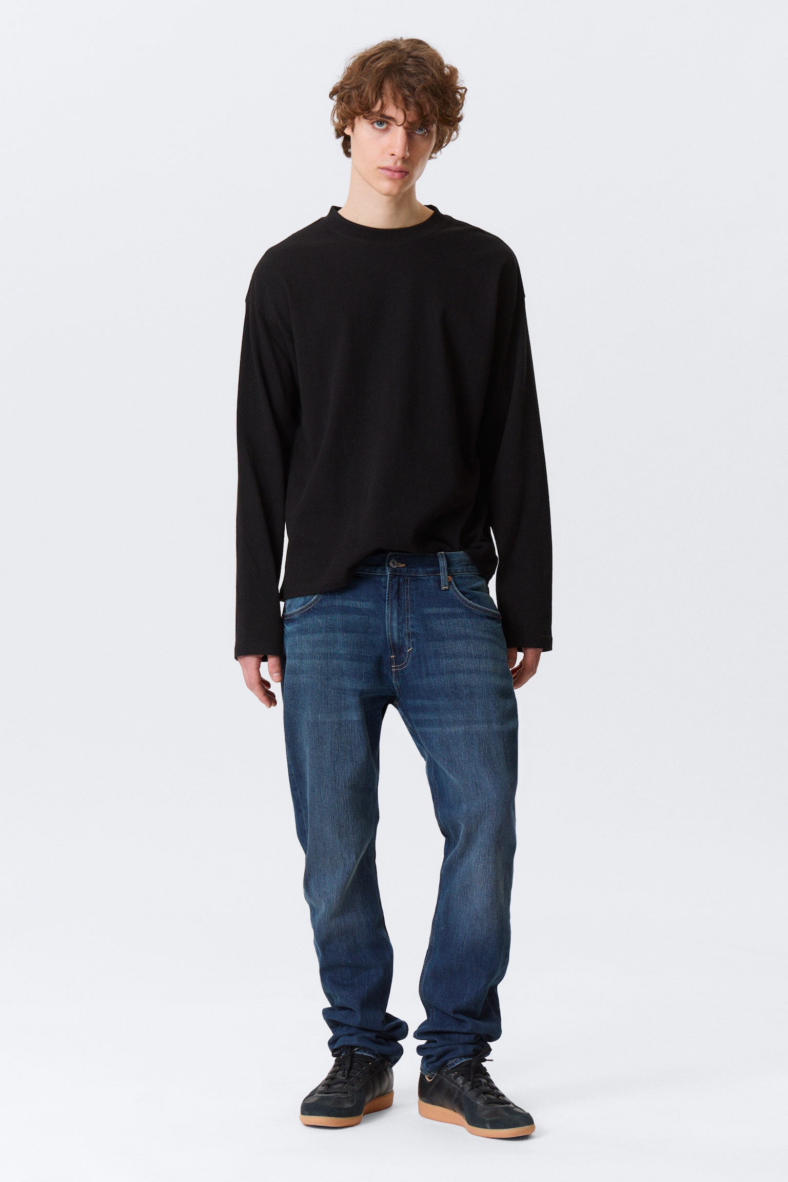 Orion Mid Rise Slim Fit Straight Leg Jeans - Deep Ocean Blue - Dunkelblau - 1